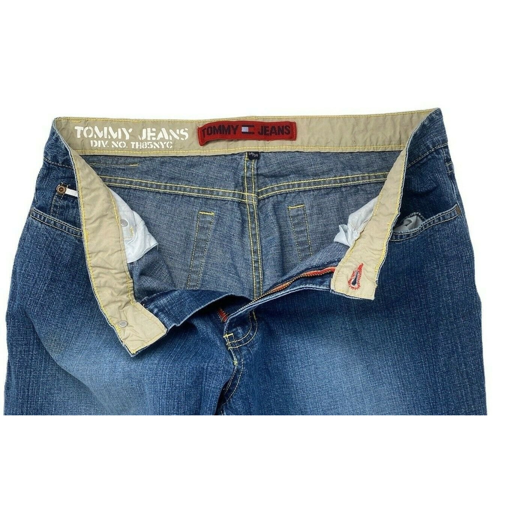 Vintage Jeans Tommy Hilfiger Mens 34x30 Blue Denim Pants Medium Wash Bootcut - Picture 4 of 11